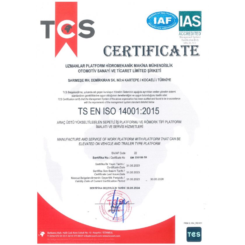 TS EN ISO 14001:2015
